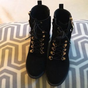 Top Moda Lace-Up Combat Boot